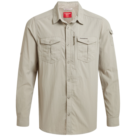 Camicia da uomo Craghoppers NosiLife Adventure Long Sleeved Shirt III beige Parchment
