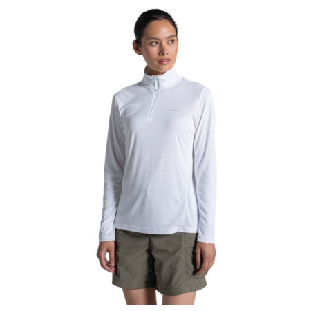Maglietta da donna Craghoppers NosiLife SolarShield+ Half Zip Top