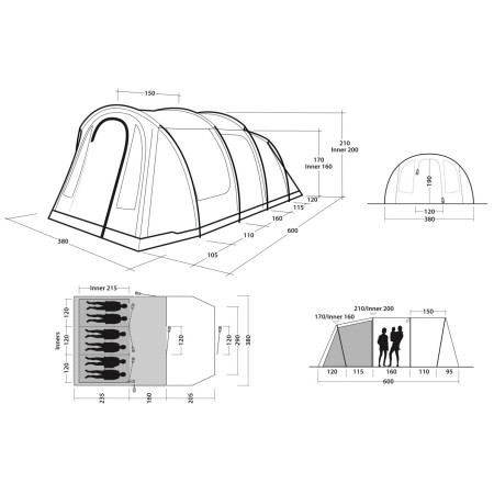 Tenda familiare Outwell Rockwell 6