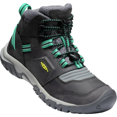 Scarpe da bambino Keen Ridge Flex Mid Wp Children nero/verde Magnet/Greenlake