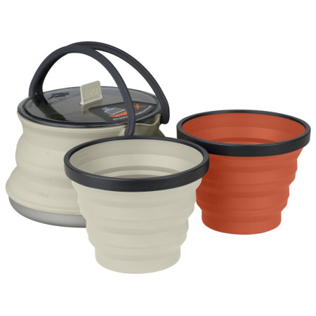 Set di stoviglie Sea to Summit X-Set: 11 3pc grigio/rosso Sand / Rust