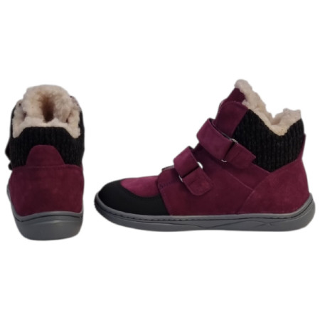 Scarpe barefoot per bambini beBare 3555TY Bordeaux