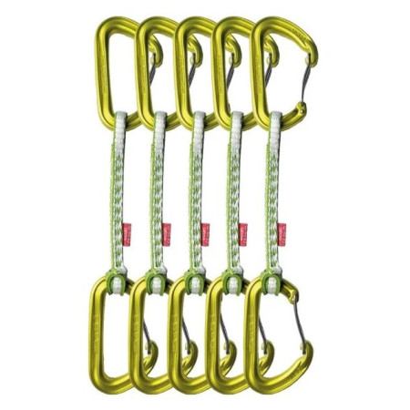 Set express Ocún HAWK QD WIRE DYN 8 mm 15 cm 5-pack verde chiaro green
