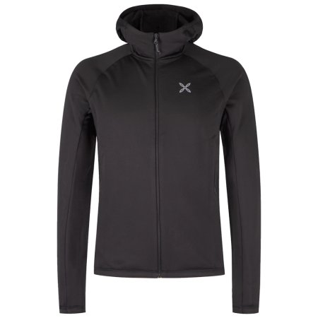 Felpa funzionale da uomo Montura Fadis Grid Hooded Maglia nero Black