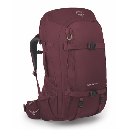 Zaino da escursionismo da donna Osprey Fairview Trek 50 rosso zircon red