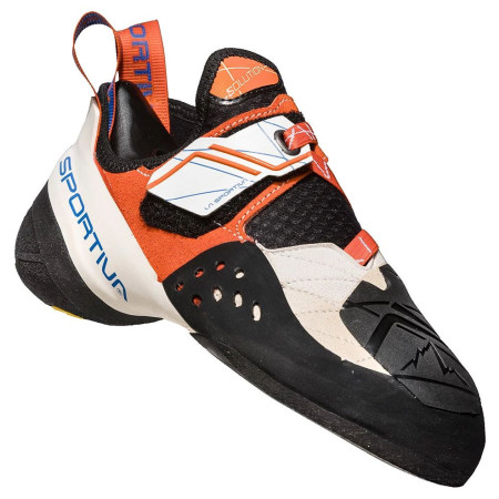 Scarpette da arrampicata da donna La Sportiva Solution Woman bianco/arancio White/Lily Orange