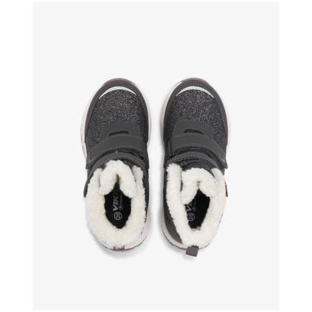 Stivali invernali per bambini Viking Outdoor Footwear Equip Glitter Warm WP 2V Charcoal/Dusty Pink