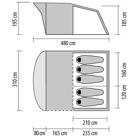 Tenda Coleman Rocky Mountain 5 Blackout