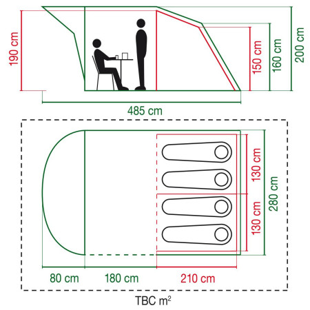 Tenda Coleman Oak Canyon 4 Blackout