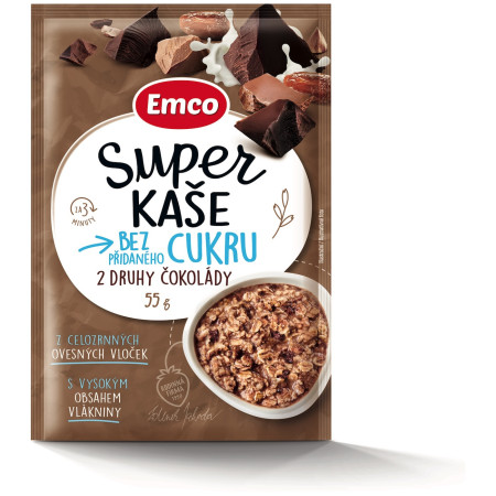 Porridge Emco Super porridge 2 tipi cioccolato 55g