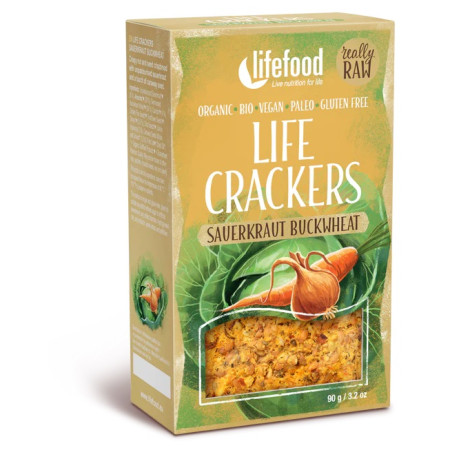 Cracker Lifefood LIFE CRACKERS Zelňáky RAW BIO 90 g marrone