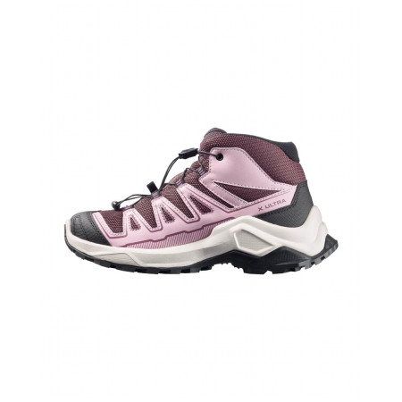 Scarpe da bambino Salomon X Ultra Mid Gtx J Huckleberry-Dawn Pink-Concord Grape