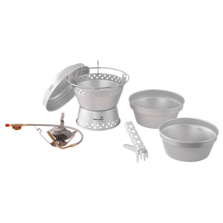 Set di pentole e fornelli Easy Camp Storm Cooker & Stove set argento Silver