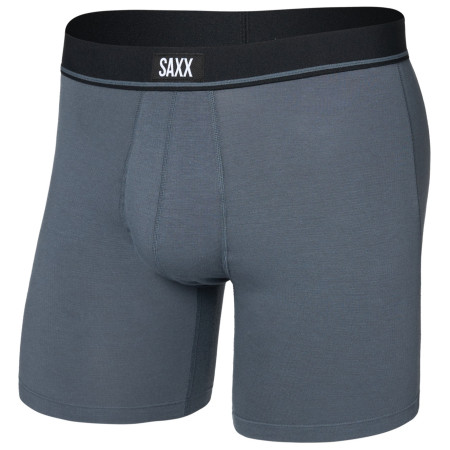 Boxer da uomo Saxx Essential Cotton Boxer Brief Fly grigio turbulence