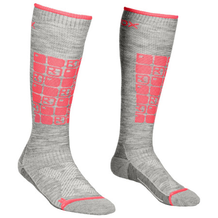 Calzini da donna Ortovox W's Ski Compression Socks grigio/rosa GrayBlend