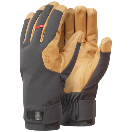 Guanti da uomo Mountain Equipment Direkt Glove grigio/marrone Obsidian/Tan