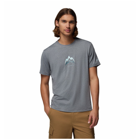 Maglietta da uomo Columbia Parsons Point™ SS Graphic Tee grigio City Grey Heather, Pointed Peaks