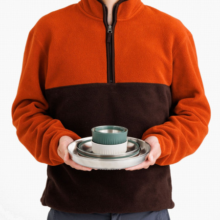 Set di stoviglie Sea to Summit Detour Stainless Steel Collapsible Dinnerware Set 6 Piece