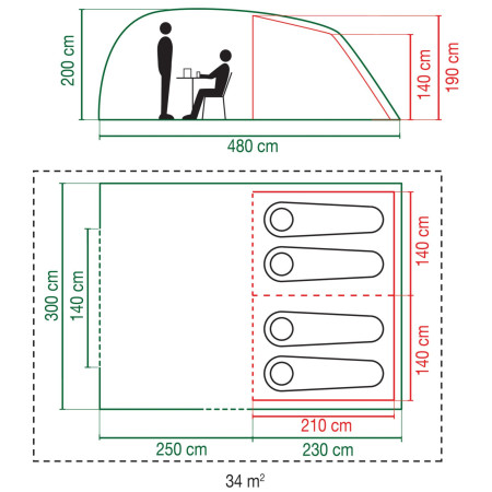 Tenda familiare Coleman Vespucci 4