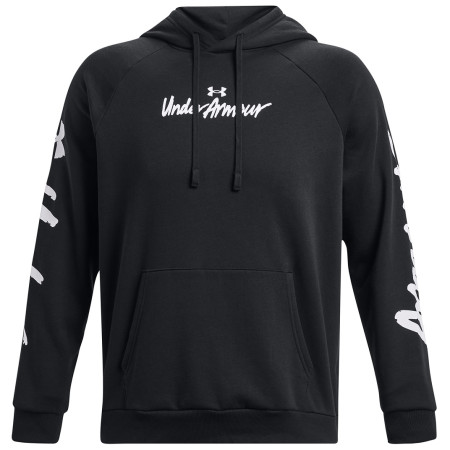 Felpa da uomo Under Armour Rival Fleece Graphic HD nero Black / / White