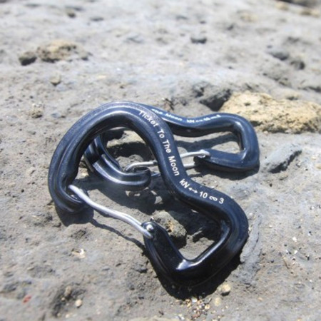 Set di 2 moschettoni in alluminio Ticket to the moon 1000 kg