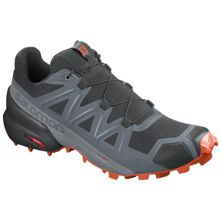 Scarpe da uomo Salomon Speedcross 5 (2020) nero/grigio Black/StormyWeather/RedOrange