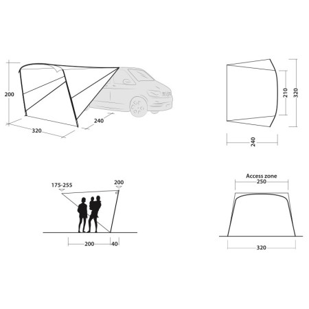 Tendalino Outwell Touring Canopy