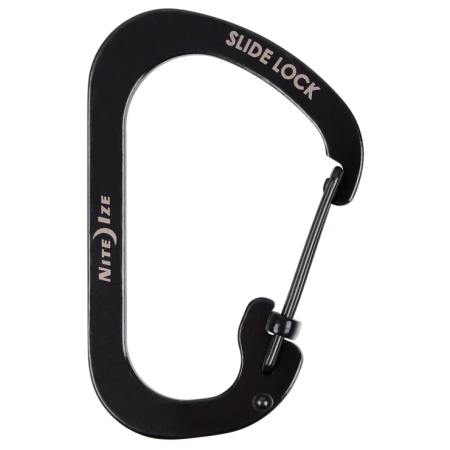 Moschettone ausiliario Nite Ize SlideLock Stainless Steel nero Černá