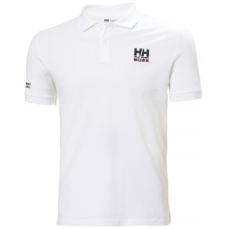Maglietta da uomo Helly Hansen Messina Graphic Fitted Polo bianco 002 WHITE