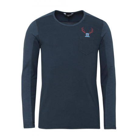 Maglietta da uomo Chillaz Alaro Hirschkrah blu DarkBlueMelange