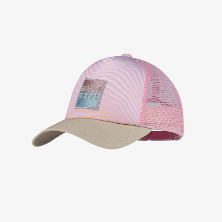 Berretto con visiera per bambini Buff Trucker Cap Youth grigio/rosa Katsy Orchid