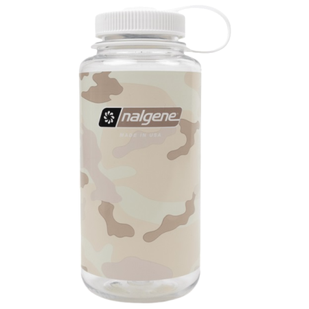 Borraccia Nalgene Wide Mouth Camo Print 1000 ml bianco Clear/White Camo