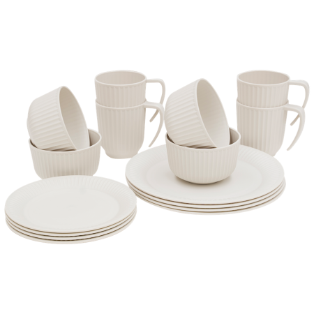 Set di stoviglie Outwell Delish 4 Person Dinner Set beige Sandstone