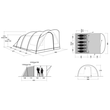 Tenda familiare Outwell Sky 6