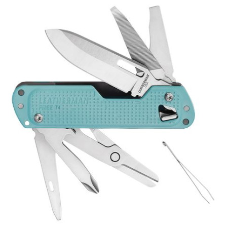 Coltello multifunzionale Leatherman Free T4 azzurro arctic