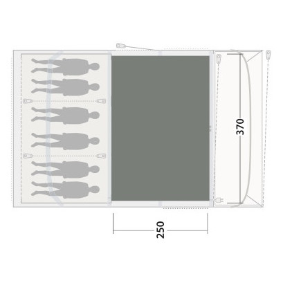 Tappeto per tenda Outwell Cozy Carpet Florida / Alabama 6 Air