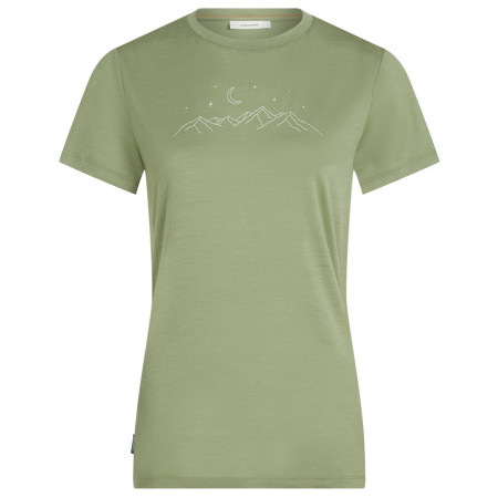 Maglietta da donna Icebreaker Women Merino 150 Tech Lite SS Tee Sparkling Stars verde Lichen