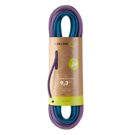 Corda da arrampicata Edelrid Tommy Caldwell Eco Dry CT 9,3mm 70m viola 061 pink-turquoise