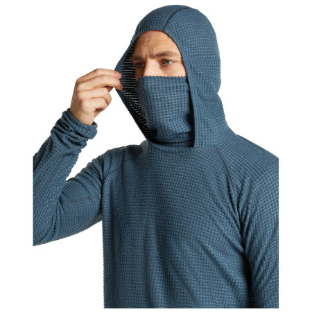 Felpa da uomo Icebreaker Men Mer 400 RealFleece Grid Pulover Hood