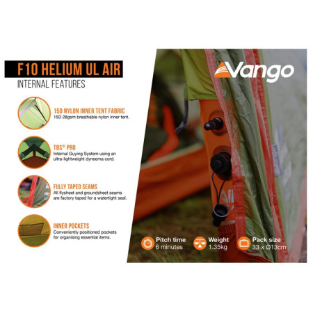 Tenda ultraleggera per 1 persona Force Ten Helium UL 1 Air