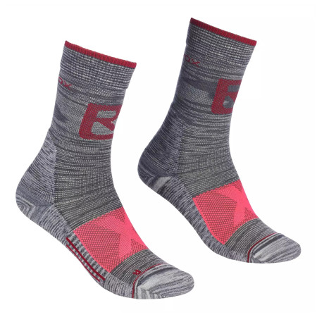 Calzini da donna Ortovox Alpinist Pro Compr Mid Socks W grigio GrayBlend