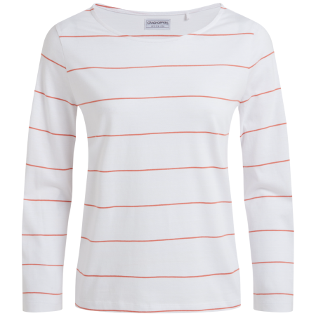 Maglietta Craghoppers Katitia Long Sleeved Top bianco RedSndstnStp