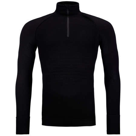 Felpa funzionale da uomo Ortovox 230 Competition Zip Neck nero BlackRaven