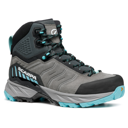 Scarpe da trekking da donna Scarpa Rush Trek GTX WMN grigio Midgray-Aqua