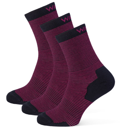 Calze Warg Happy Merino W Mini Mix 3 pack nero/rosa Black/Pink