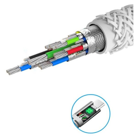 Cavo Swissten Kevlar USB / USB-C 1,5 m