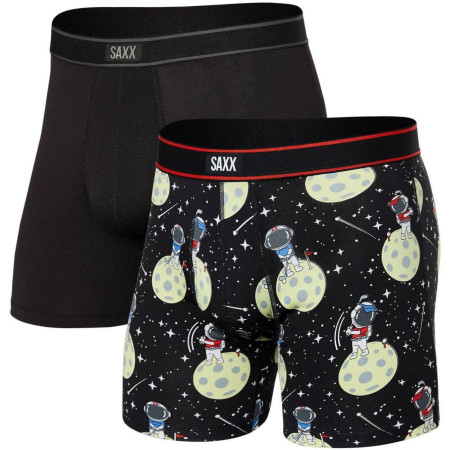 Boxer Saxx Daytripper Boxer Brief Fly 2Pk nero/blu black hole putt/black
