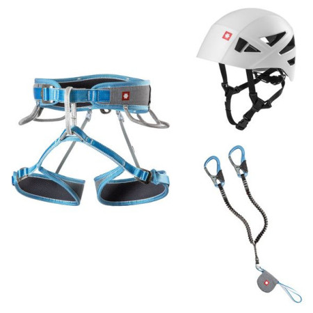 Set da ferrata Ocún Via Ferrata Twist Tech Eco Captur Lite Swivel Shard Set grigio/blu Grey / Blue