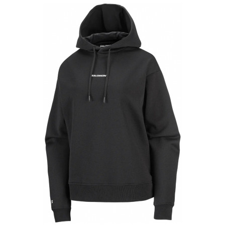 Felpa da donna Salomon Logo Hoodie W nero DEEP BLACK