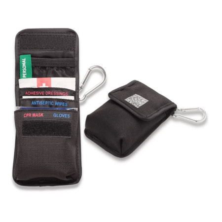 Kit di pronto soccorso da viaggio Survival First Aid Kit - Pocket CPR nero Black